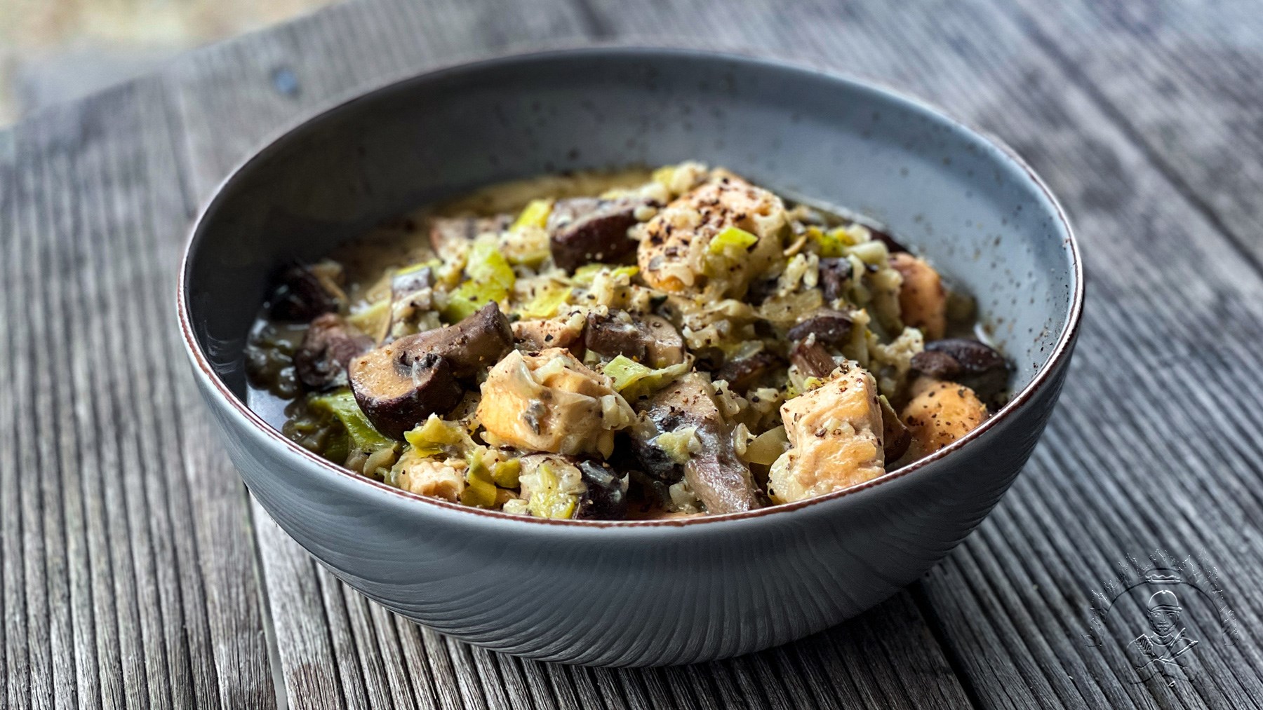 Pilz Eintopf mit Hähnchen und Wildreis - GG-Grillen