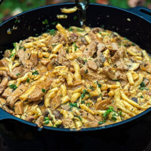 Jägertopf mit Spätzle