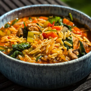 Orzo Eintopf mit Pollo Fino