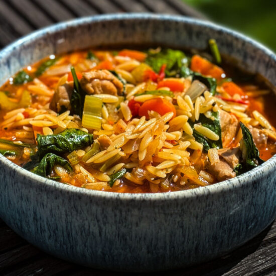 Orzo Eintopf mit Pollo Fino